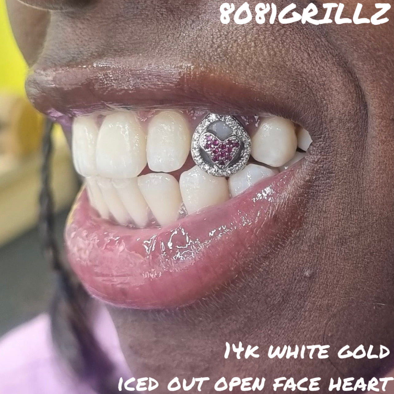 Iced Out Open Face Heart